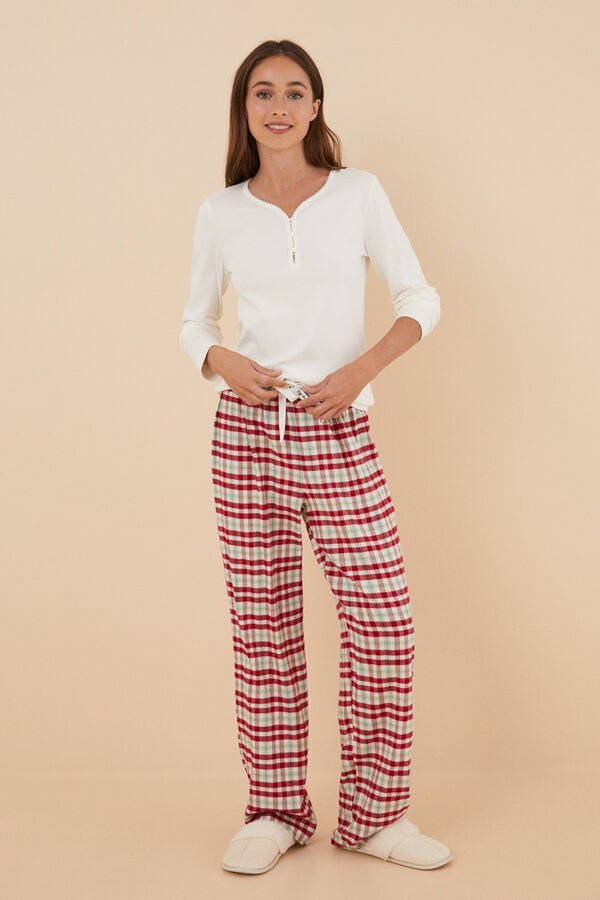 Women'secret T-shirt manga comprida algod&atilde;o bege bege