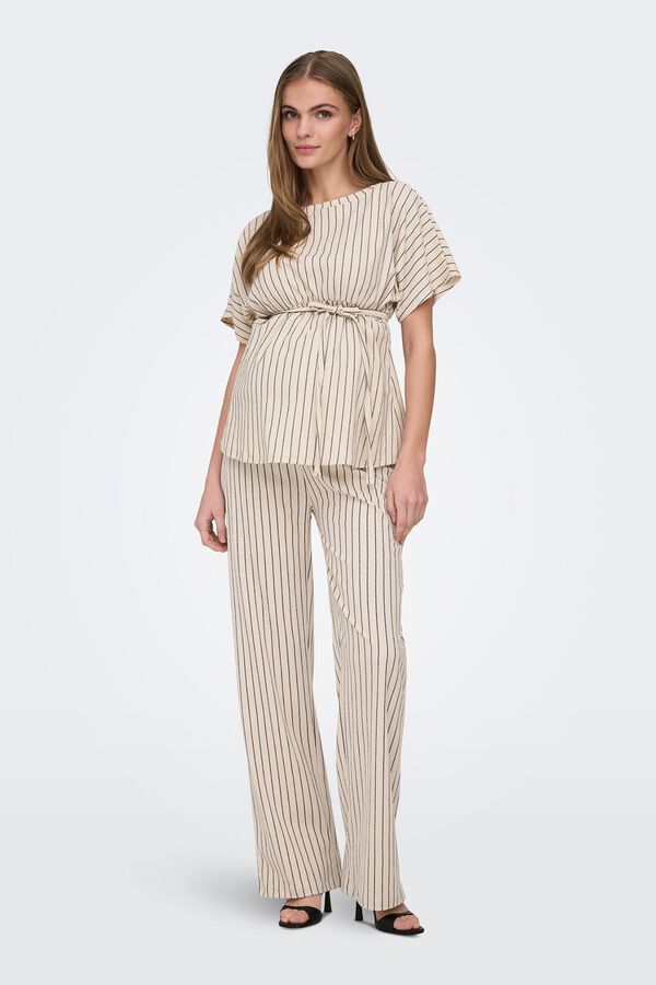 Only Maternity Pantal&oacute;n maternity recto blanco