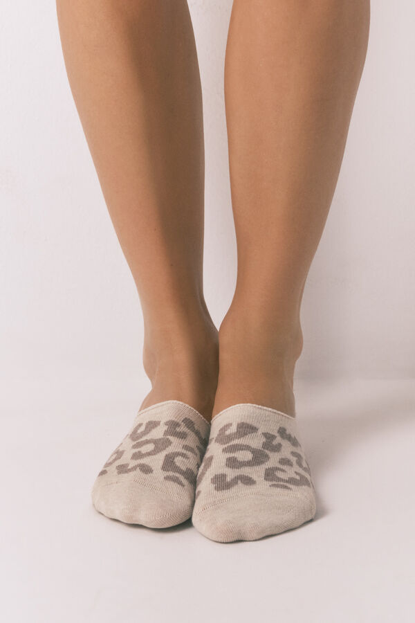 Women'secret Pack 3 calcetines slip on leopardo  estampado