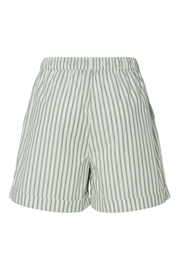 Pieces Shorts riscas branco