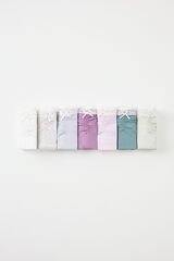 Women'secret Pack 7 bragas cl&aacute;sicas algod&oacute;n frunce y encaje blanco