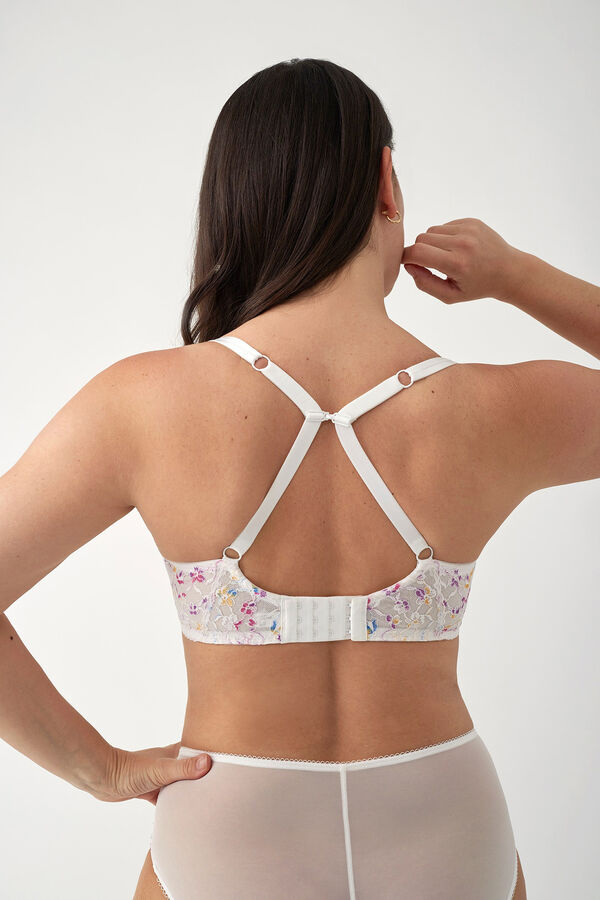 Promise Sutiã de capacidade com renda e armação branco