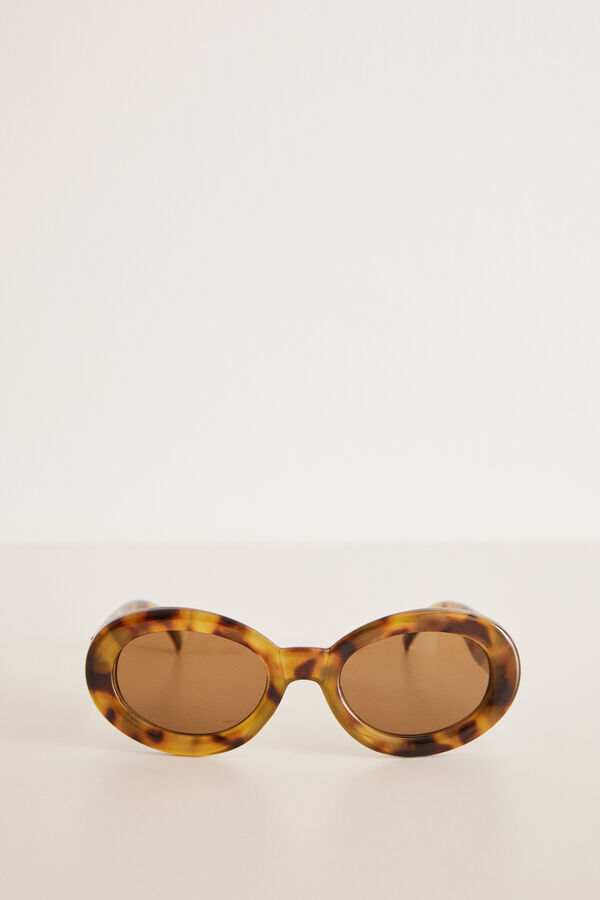 Women'secret Gafas de sol redondas carey estampado