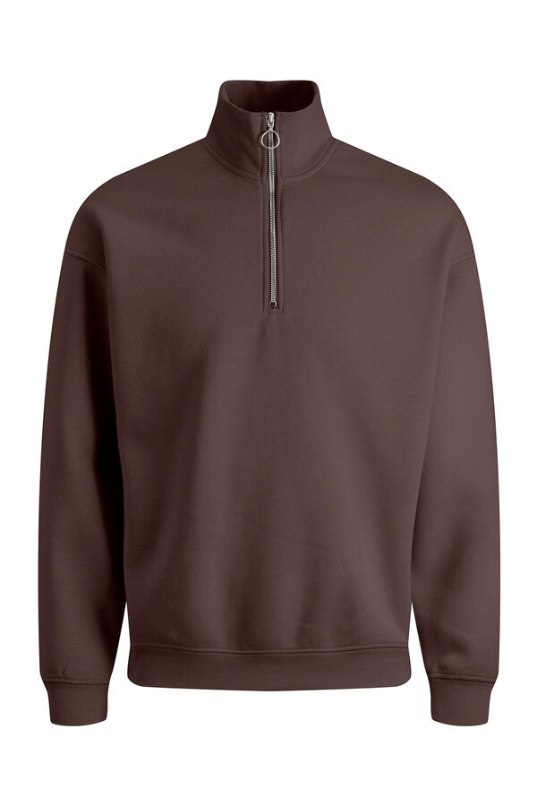 Jack & Jones Sudadera cremallera marr&oacute;n
