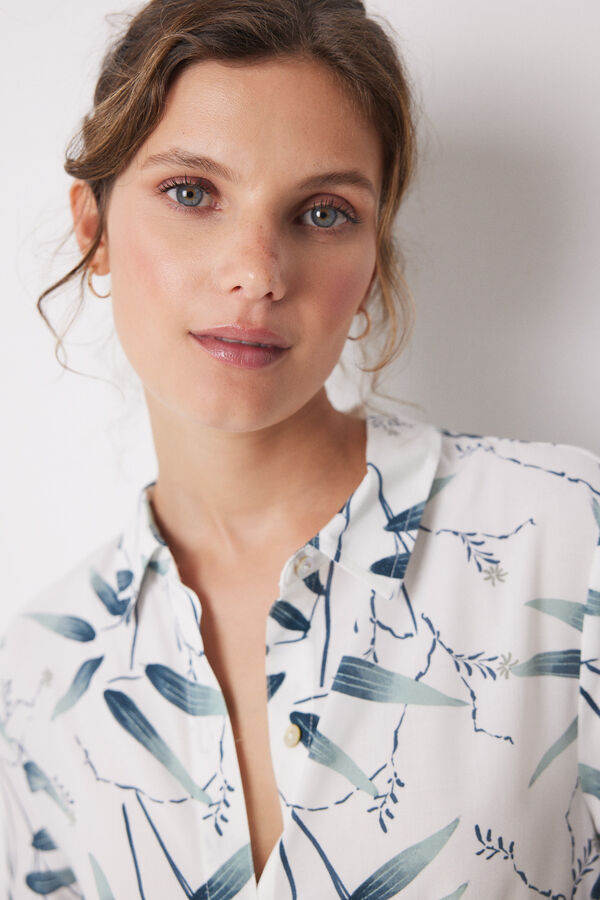 Women'secret Camisola de viscose com estampado oriental verde