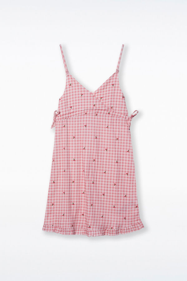 Ohma! Camis&oacute;n lactancia estampado vichy blanco
