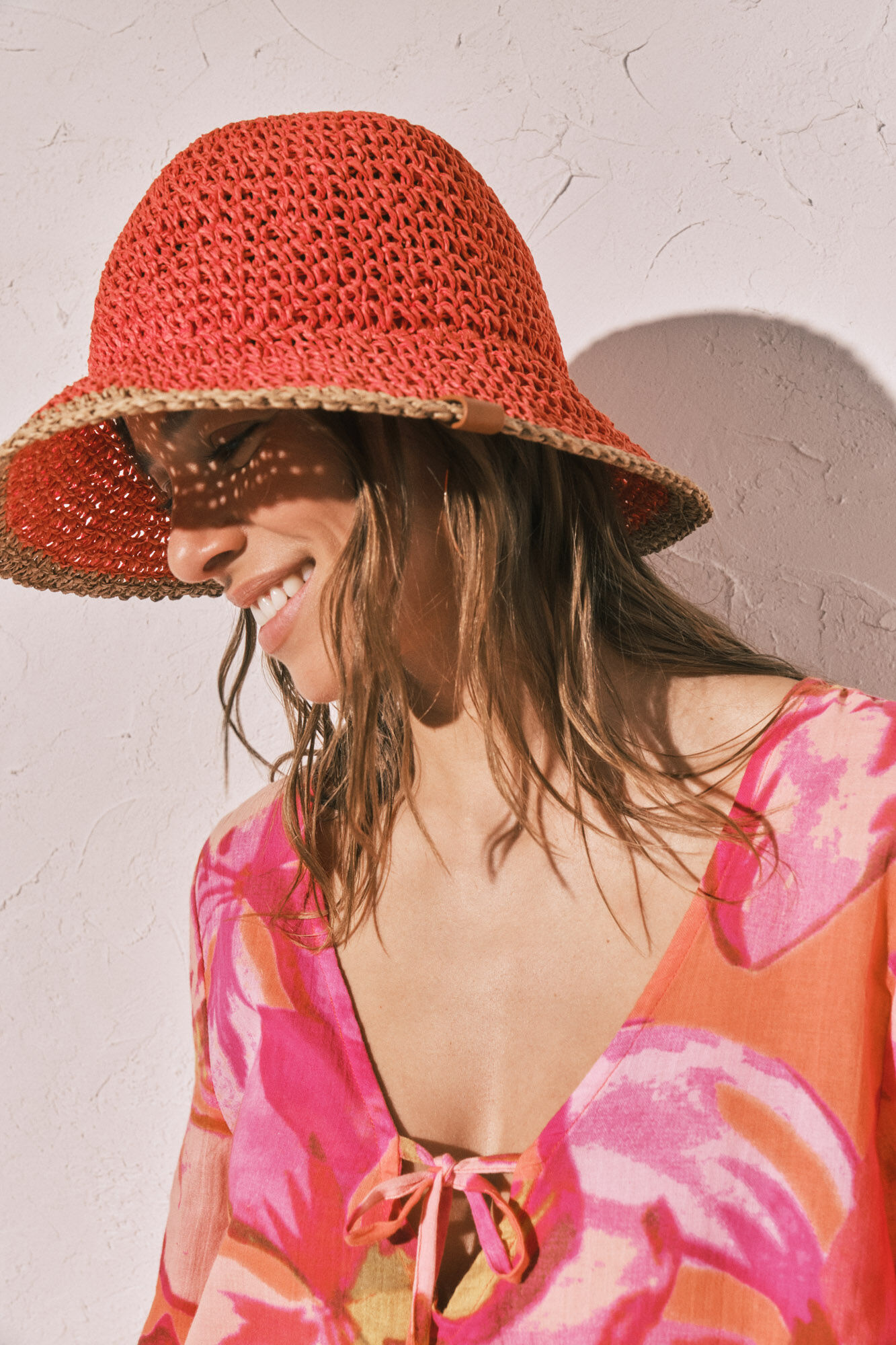 Women'secret Chap&eacute;u bucket em r&aacute;fia bicolor