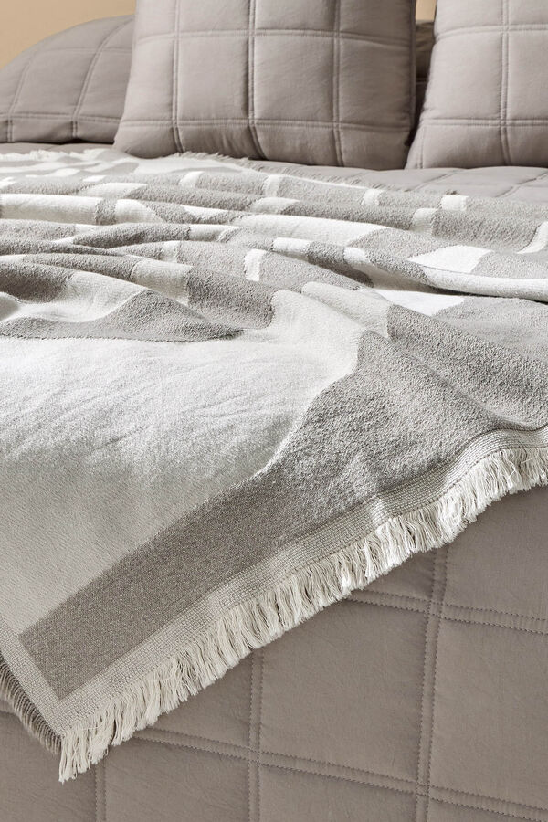 Textura Manta de mistura de Manta com desenho cinzento