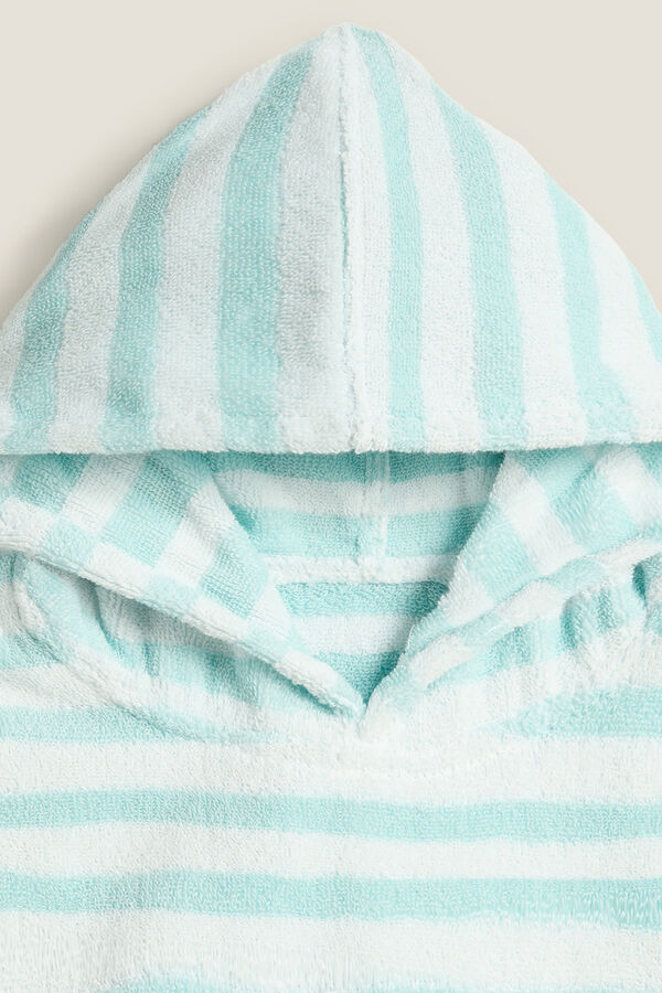 Textura Toalla poncho animales turquesa