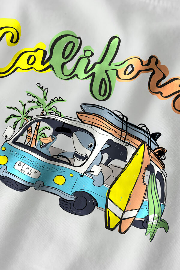 Name it T-shirt m&aacute;gica para menino manga curta branco