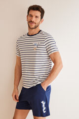 Women'secret Pijama corto hombre 100% algod&oacute;n Pato Donald azul