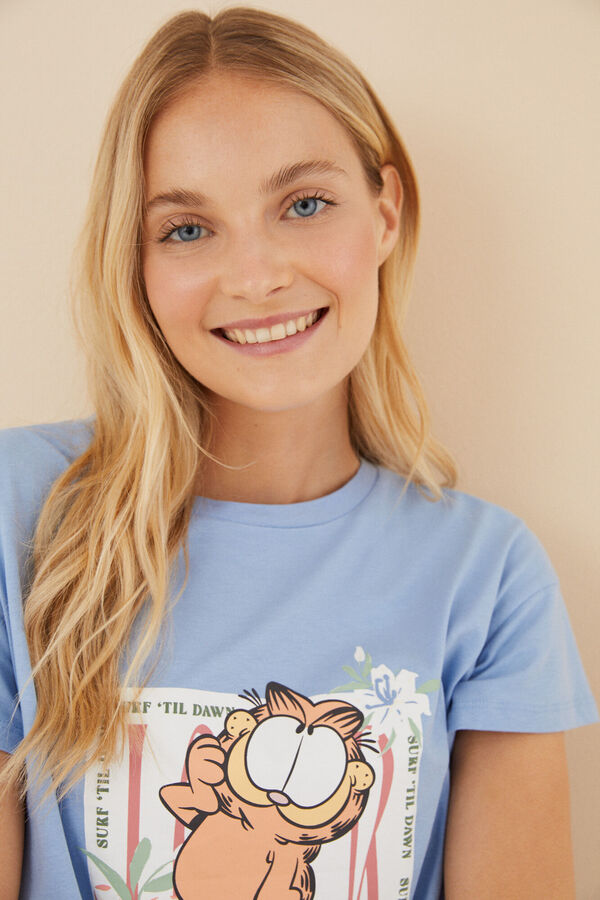 Women'secret Pijama corto 100% algod&oacute;n Garfield azul azul