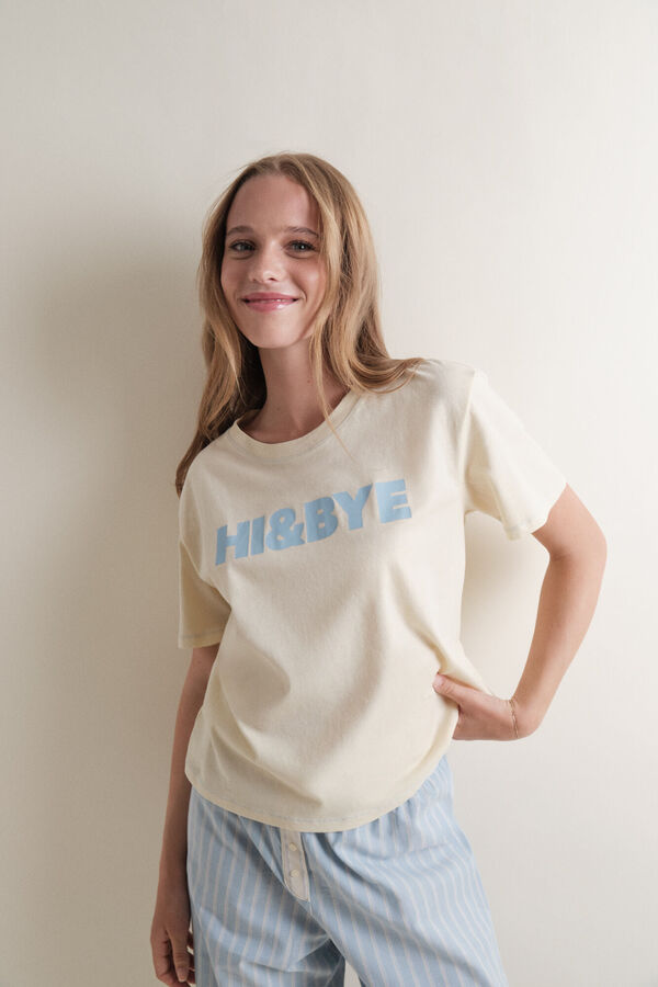 HI&BYE Pijama combinado amarillo amarillo