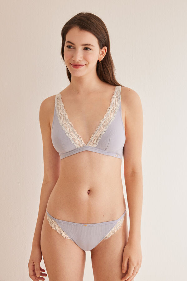 Women'secret FANTASTIC Soutien triangular halter algod&atilde;o lil&aacute;s rosa