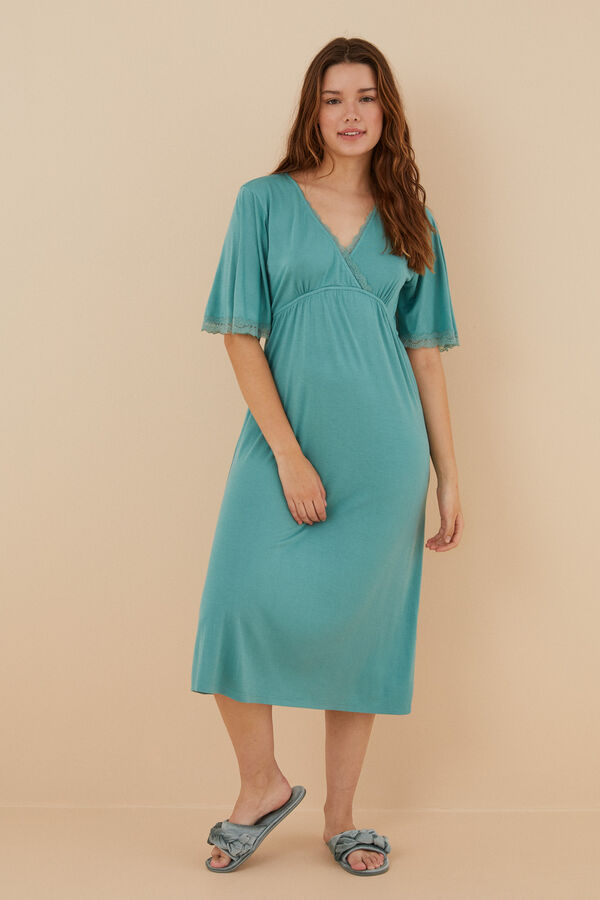 Women'secret Camis&oacute;n evas&eacute; verde viscosa suave verde