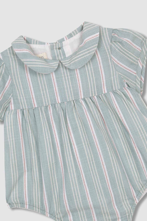 Gocco Babygro &agrave;s riscas gola beb&eacute; verde estampado