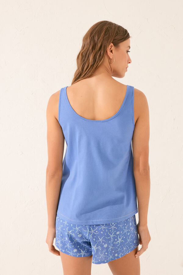 Women'secret Pijama azul marinho com al&ccedil;as azul