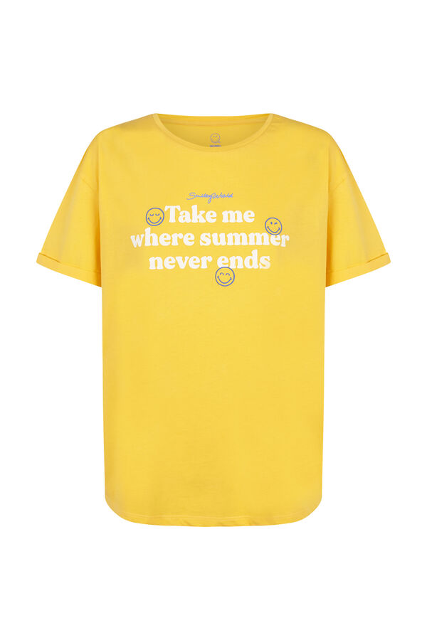 Women'secret Camiseta SmileyWorld&reg; amarillo 100% algod&oacute;n amarillo