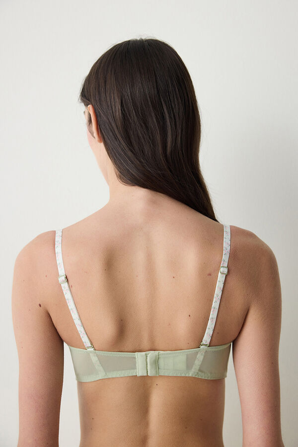 Penti Sujetador con aro encaje flores verde verde