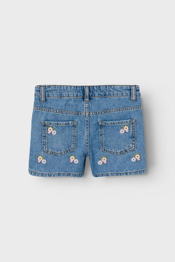 Name it Cal&ccedil;as curtas menina denim azul