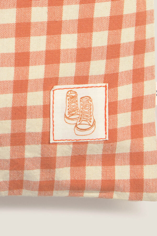 Textura Bolsa de cuadros vichy coral