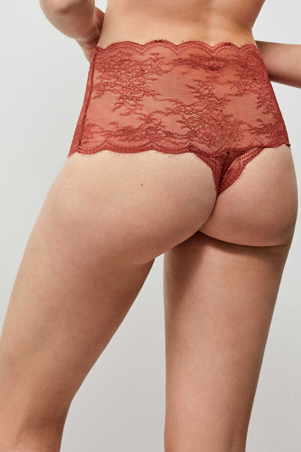 Gisela Calcinha tanga alta vermelho