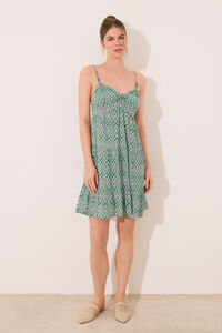 Women'secret Vestido curto estampado geom&eacute;trico