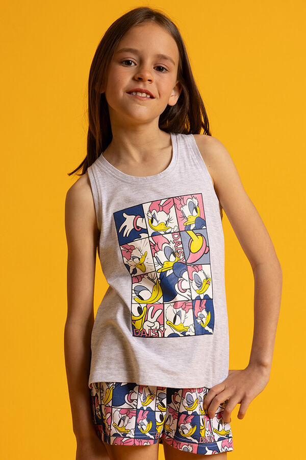 Admas Poses de pijama curto para meninas pré-adolescentes da Disney cinzento