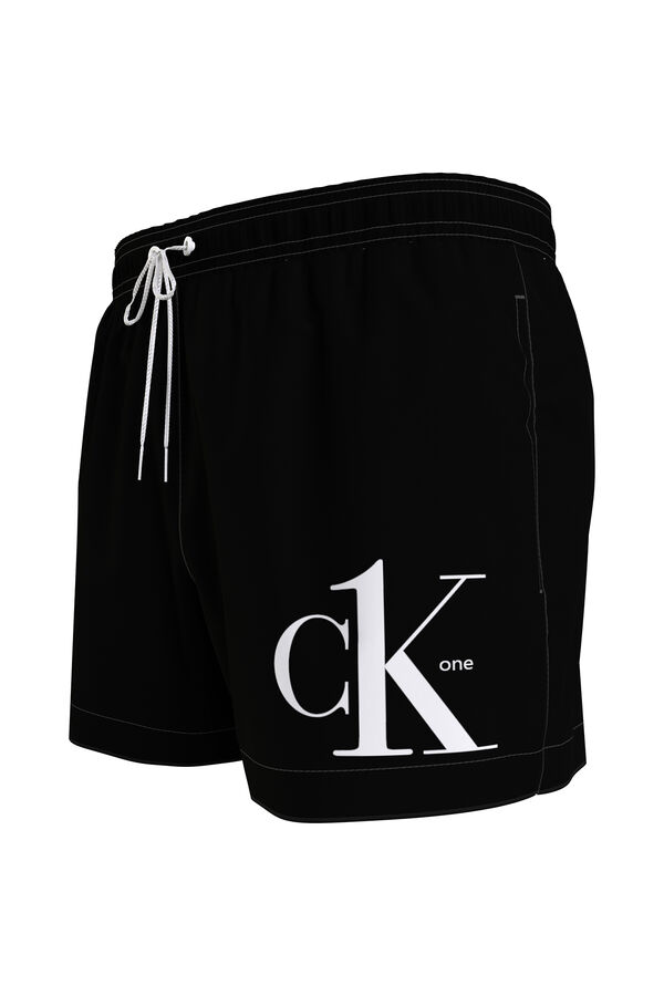 Calvin Klein Ba&ntilde;ador corto con cord&oacute;n negro