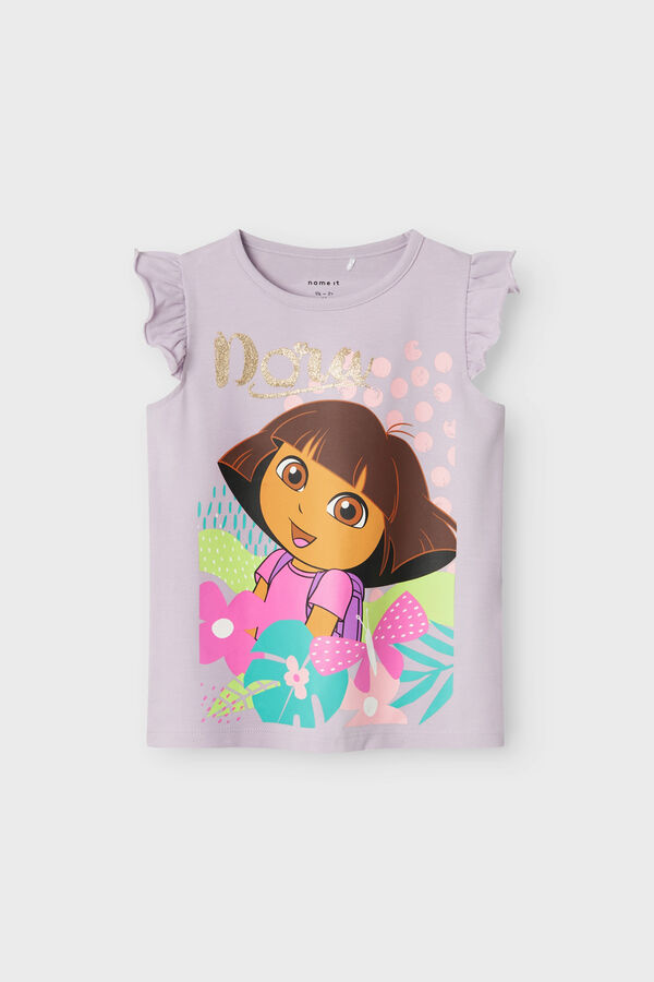 Name it Camiseta de menina Dora rosa