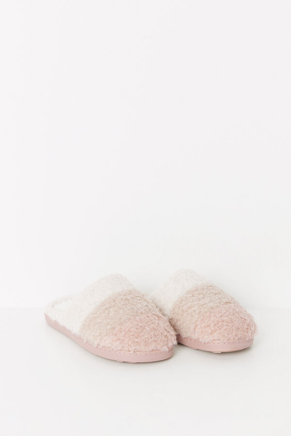 Women'secret Zapatillas casa efecto pelo rosa rosa