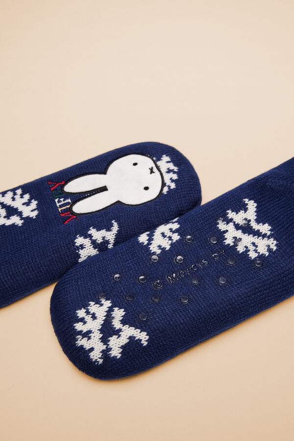 Women'secret Calcetines borreguito tricot Miffy azul