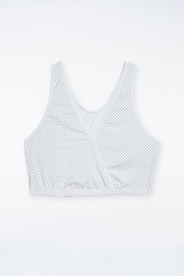 Ohma! Soutien de amamentação cruzado às bolas branco