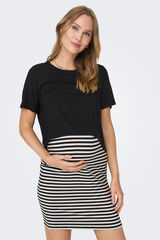 Only Maternity Vestido maternity y lactancia negro