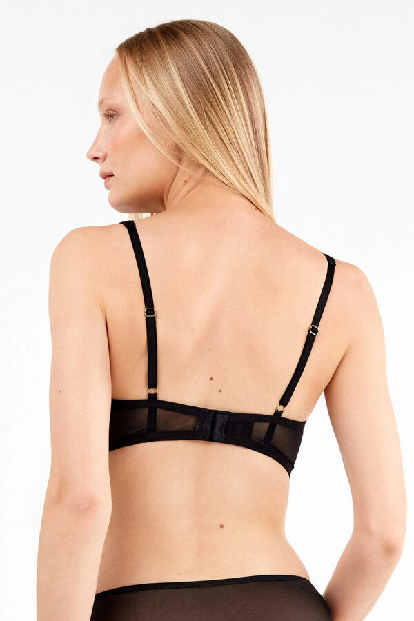 Gisela Suti&atilde; push up bralette guipur preto