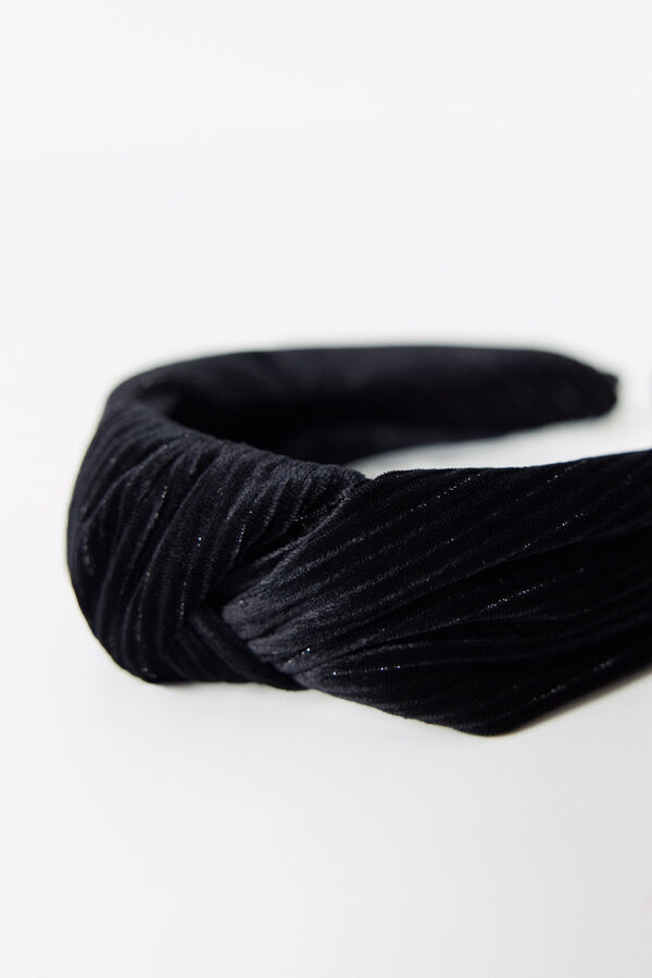 Women'secret Diadema terciopelo negro negro