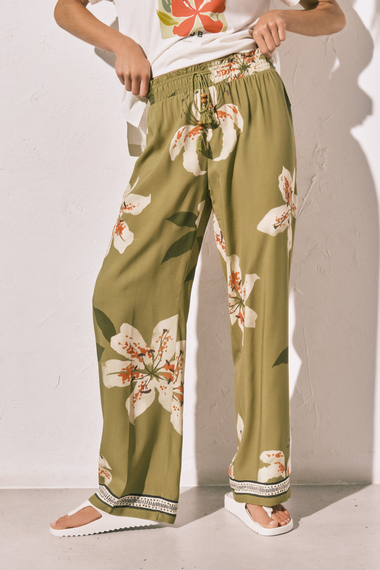 Women'secret Pantal&oacute;n largo estampado flores
