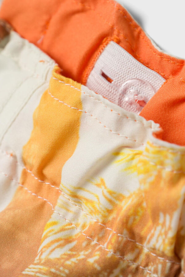 Name it Fato de banho menino estampado tropical vermelho