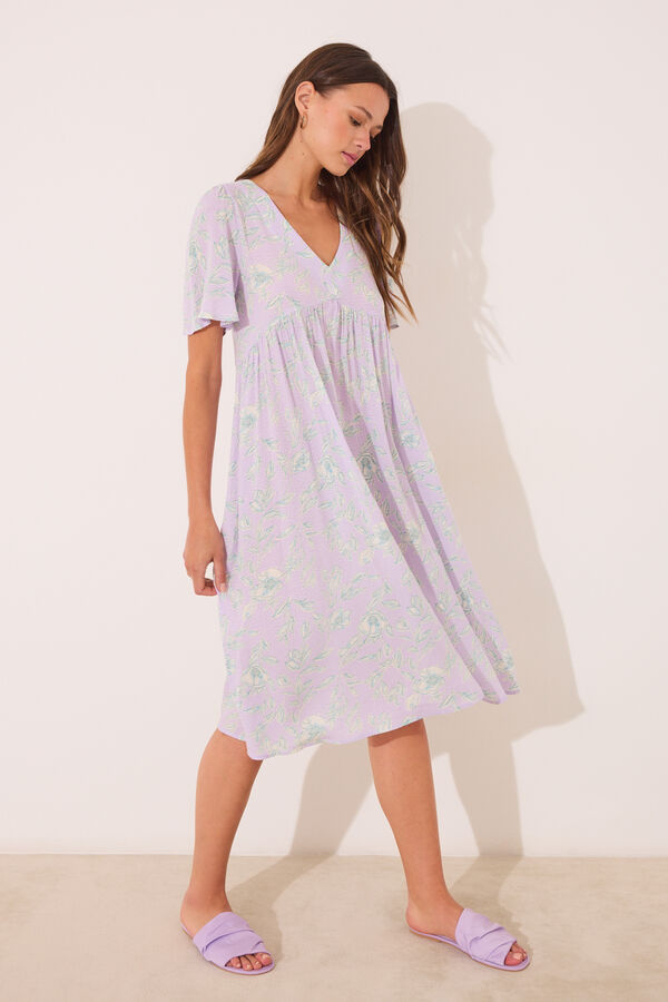 Women'secret Vestido midi estampado viscosa estampado