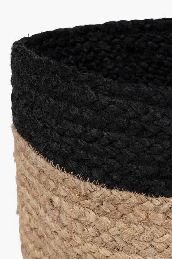 Calma House Cesto de yute negro Ural negro