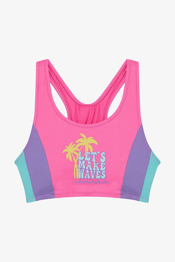 Penti Conjunto de bikini rosa palmeras morado/lila