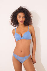 Women'secret Braga cl&aacute;sica encaje azul azul