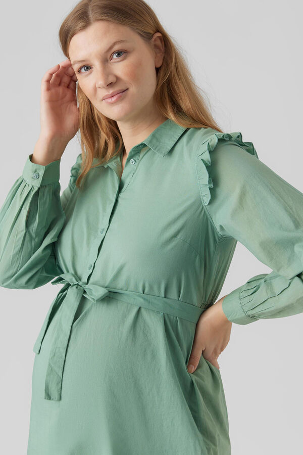 Womensecret Vestido de manga larga maternity verde
