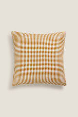 Textura Capa de almofada em tecido estampado amarelo