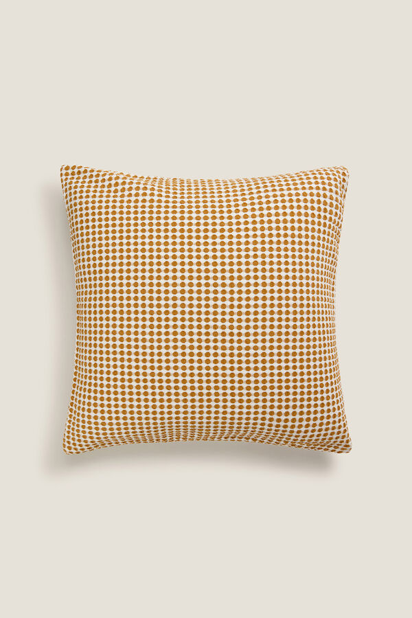 Textura Capa de almofada em tecido estampado amarelo