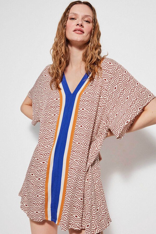 Gisela Cafet&atilde; estampado. branco