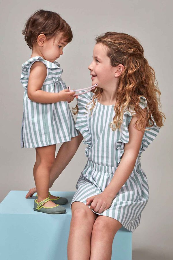 Gocco Vestido de rayas de punto verde verde