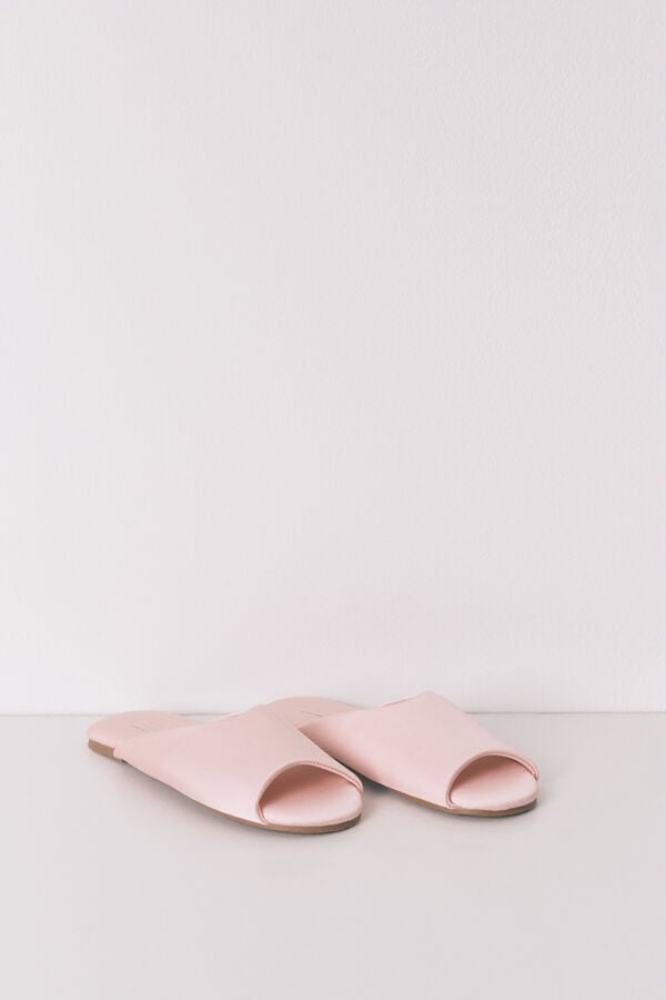 Women'secret Zapatillas casa sat&eacute;n rosa rosa