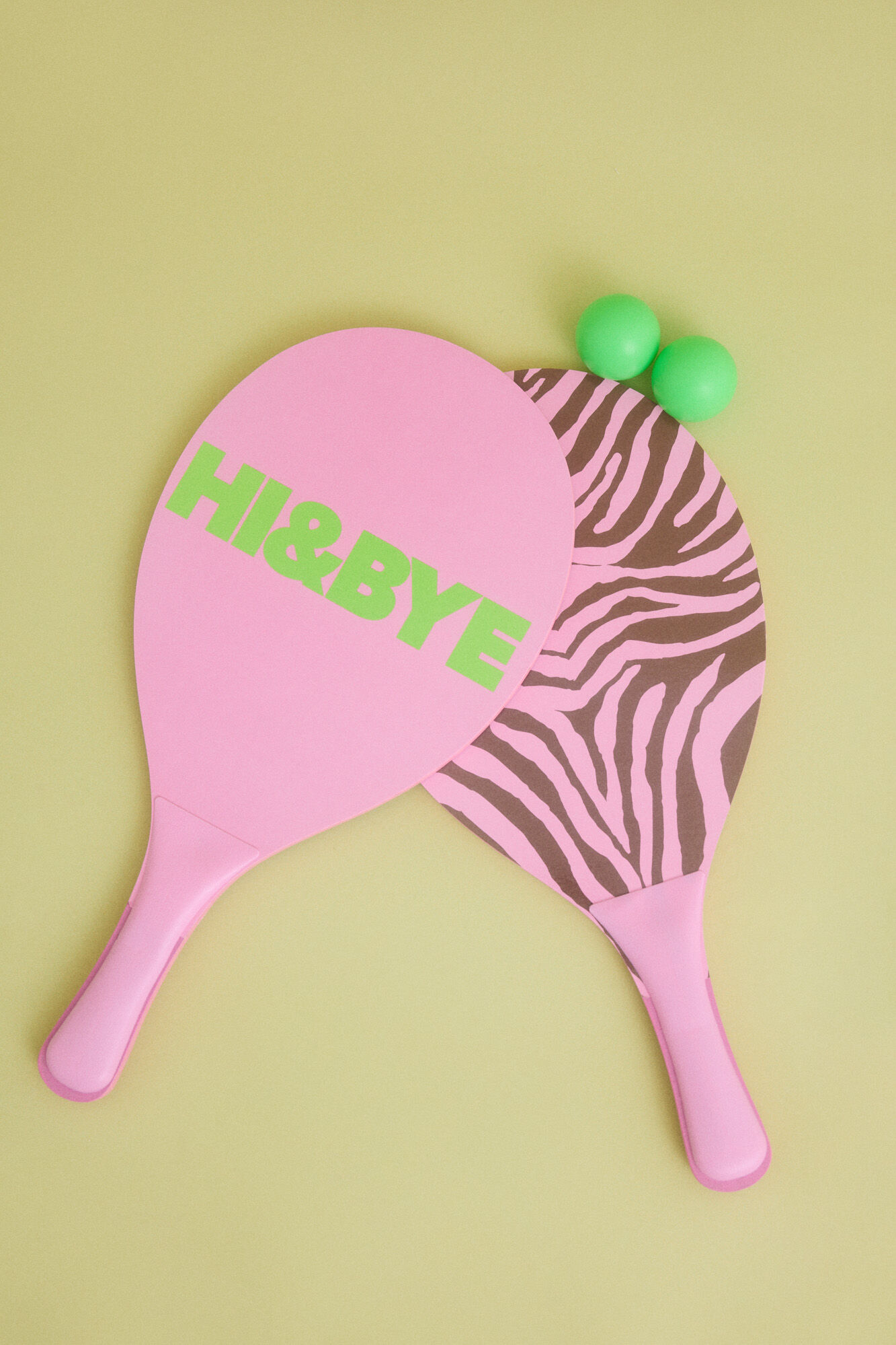 HI&BYE Palas playa print cebra rosa