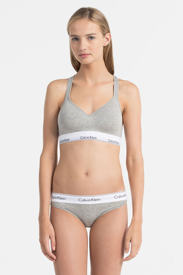 Calvin Klein Cuequinhas cós elástico Modern Cotton cinzento